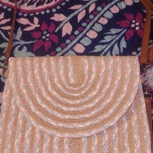 Stylish Tan and Cream Woven Women's Bag